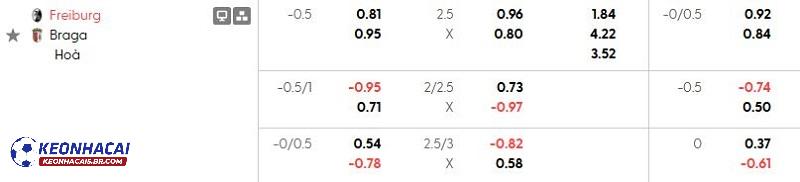 Tỷ lệ soi kèo nhà cái Freiburg vs Braga